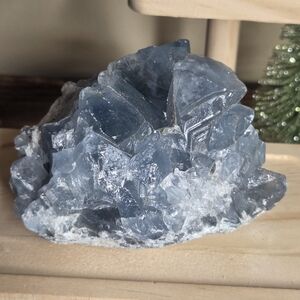 Blue Celestite Quartz Crystal Mineral Specimen 1.21 Lb 1a